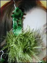 crochet earings hairpin pandant
