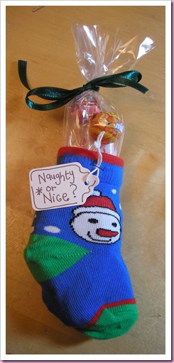 A Baby sock Christmas stocking