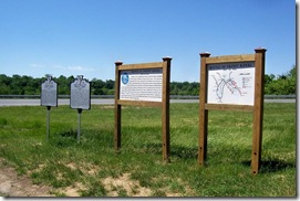 Signs on right, additional information about Battle of Front Royal, VA