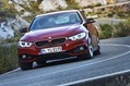 BMW 435i Coupé Sport Line, Melbourne Rot, 306 PS, 400 Nm, Interieur: Leder Dakota Schwarz, Alu Längsschliff fein, Akzentleiste korallrot matt BMW 435i Coupé Sport Line, Melbourne Rot, 306 PS, 400 Nm, Interieur: Leder Dakota Schwarz, Alu Längsschliff fein, Akzentleiste korallrot matt