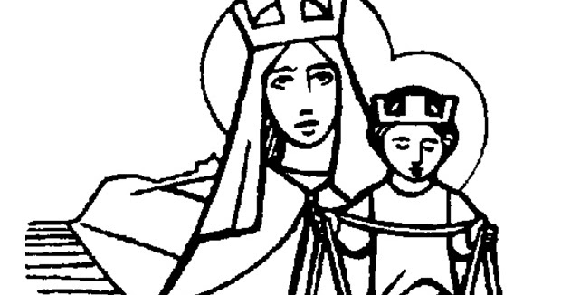 Virgen del Carmen : Para colorear