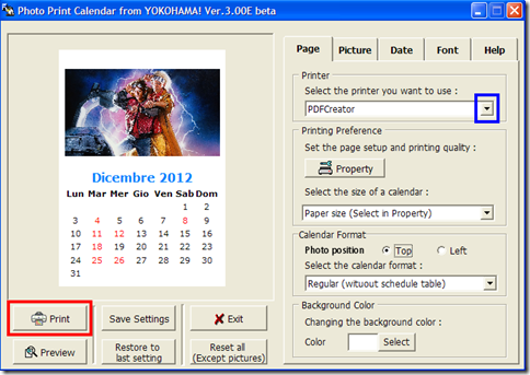 Photo Print Calendar stampare calendario