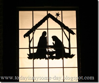 Window Nativity Silhouette 1