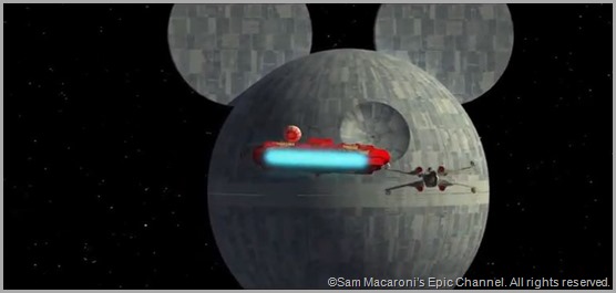 The Disney Death Star from STAR WARS VII: RETURN OF THE EMPIRE.