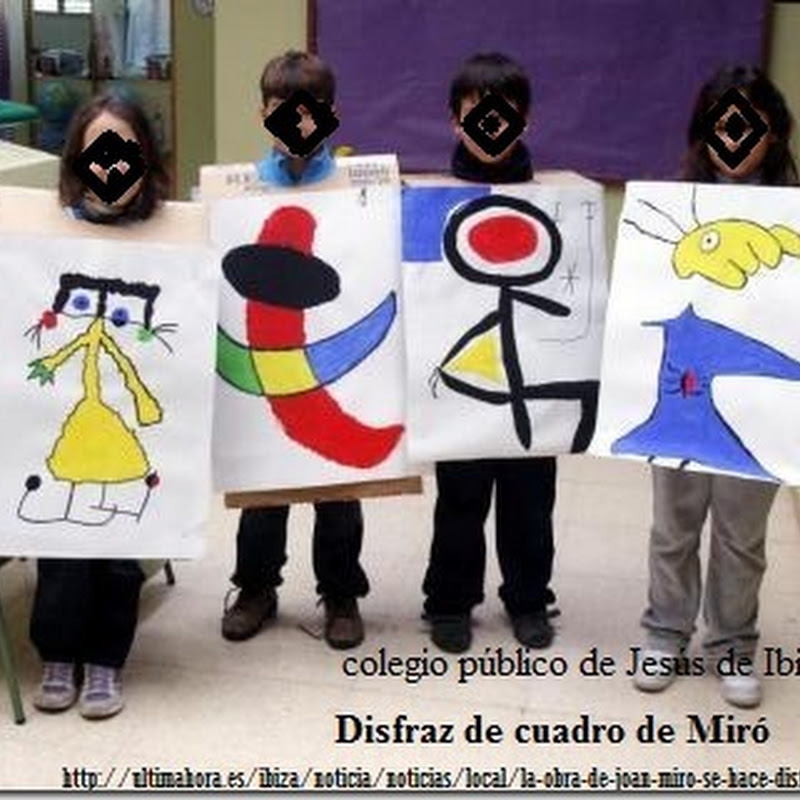 Disfraz de cuadro de Miró con bolsa de basura - cartulina