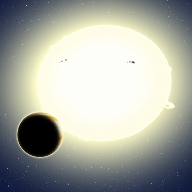 ilustração do sistema Kepler-76