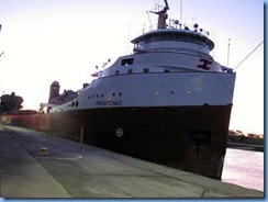 5274a Michigan - Sault Sainte Marie, MI - Soo Locks  - Canadian freighter Frontenac leaving MacArthur Lock