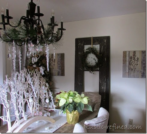 Holiday Dining Room Tour with a Buffet Tablescape @ Rustic-refined.com