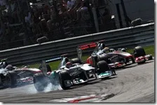 Schumacher, Hamilton e Button hanno dato spettacolo nel gran premio d'Italia 2011