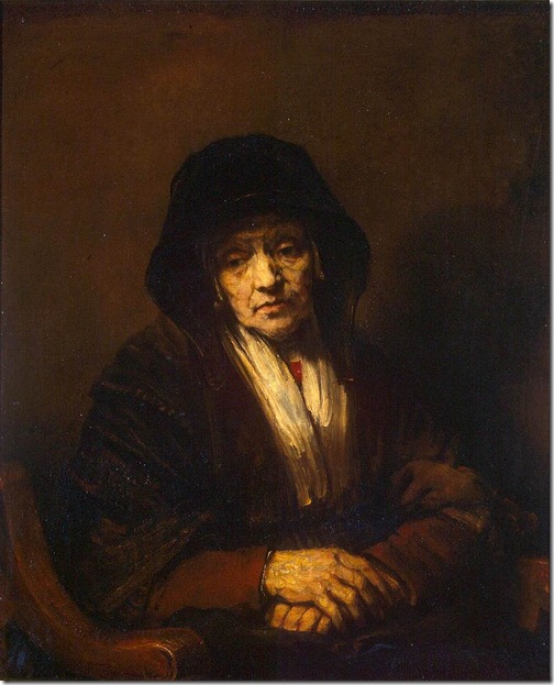 rembrandt - portret starej kobiety