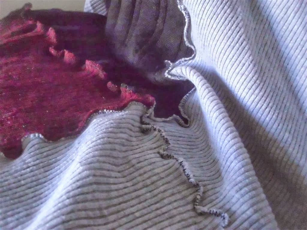 The DoItYourself Mom DIY Upcycled Ruffle Seam Sweater Blanket