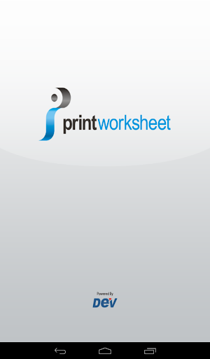 Print Worksheet