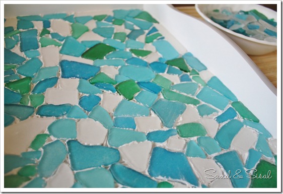 lay sea glass on adhesive (800x533)