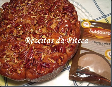 Rolos de canela e caramelo de nozes pecãs-Parceria Rolos de canela e caramelo de nozes pecãs-Parceria