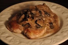Braised Pork chops and Mushrooms