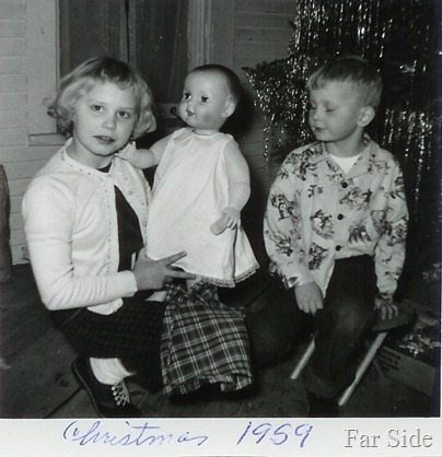 Christmas Connie and Carey 1959