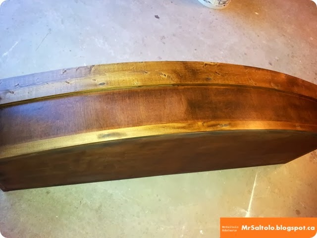Canopy with 1 coat of walnut stain