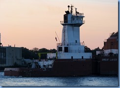 3739 Ontario Sarnia - St Clair River at sunset - Great Lakes Trader barge being pushed by the tug Joyce L. VanEnkevort