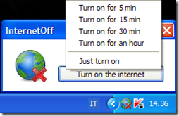 InternetOff Turn on the internet