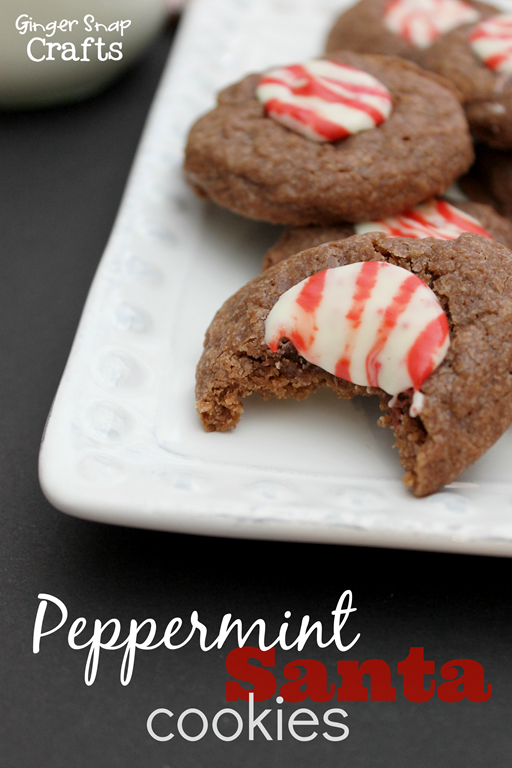 Peppermint Santa Cookies at GingerSnapCrafts.com #cookies #recipe #Christmas_thumb[2]