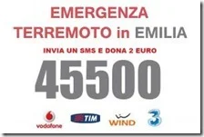 Il numero solidale per l'emergenza terremoto in Emilia