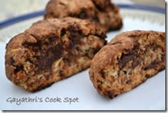 Eggless Chocolate Almond Biscotti