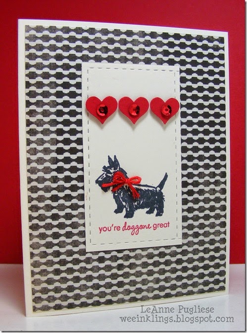 LeAnne Pugliese WeeInklings Paper Players 230 Doggone Great Papertrey Ink Valentine