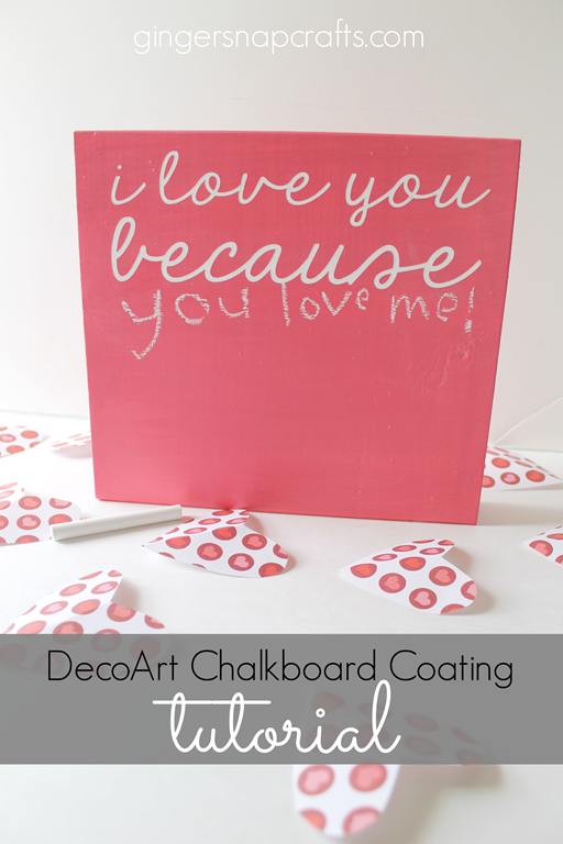 DecoArt Chalkboard Coating Tutorial at GingerSnapCrafts.com #chalkboard #decoart #tutorial #spon