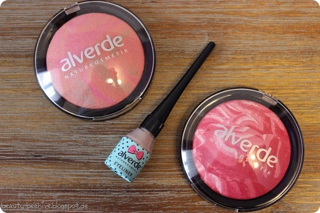 alverde fablulous fifties le kollektion haul shopping einkauf swatches blush blushes rouge rouges dizzy peach lolli pink tease me grey eyeliner swatches swatch review