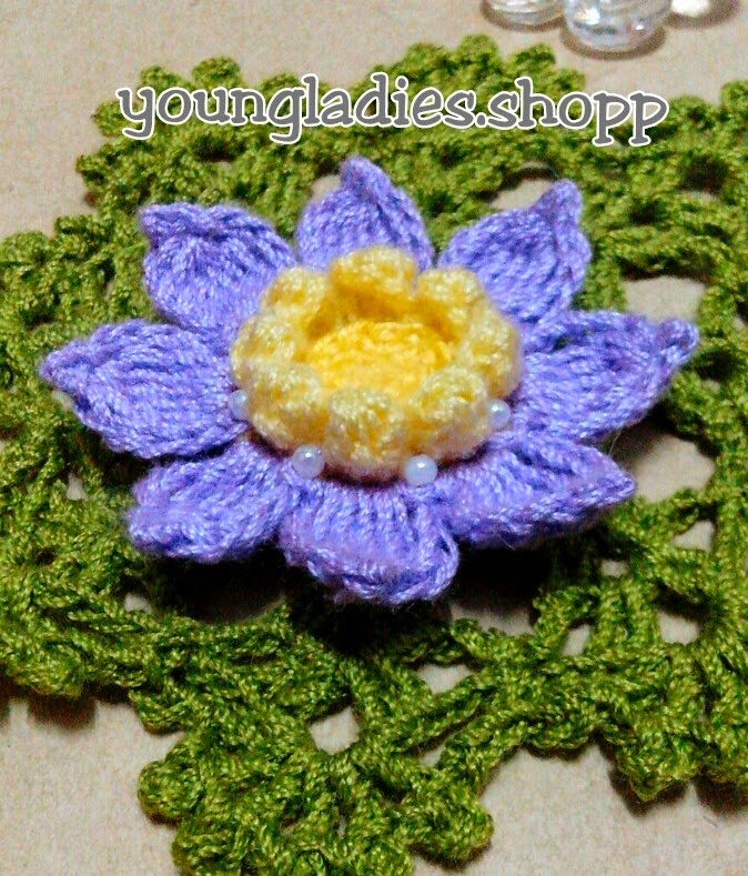 youngladieshome Lotus Crochet Flower Pattern
