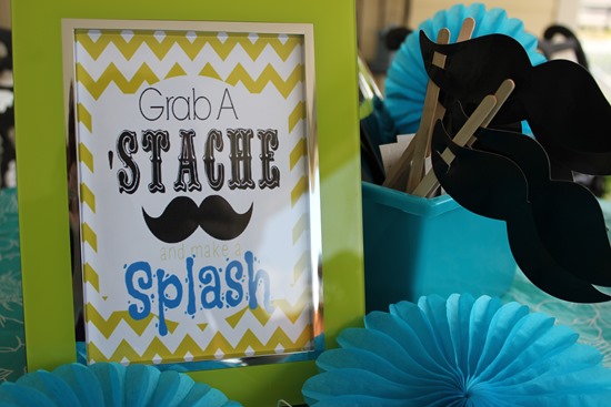 Mustache and Pool Party - 'Stache and Splash