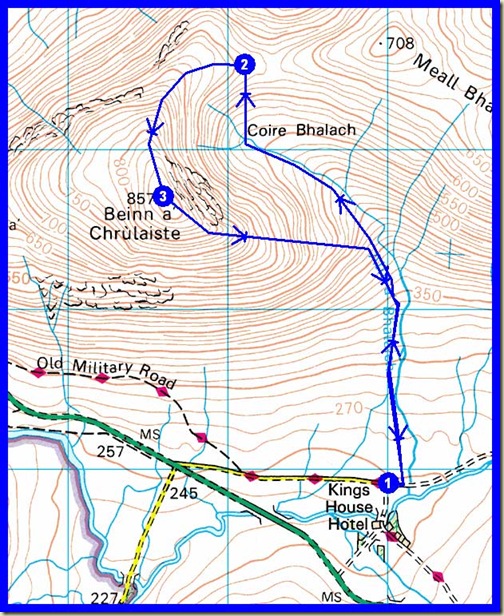 My route - 9 km, 600 metres ascent, 2.5 hours