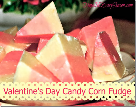 Valentine's Day Candy Corn Fudge