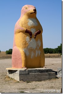 Aug 30. 2012: large prairie dog statue at Badlands Trading Post near east end of Badlands NP