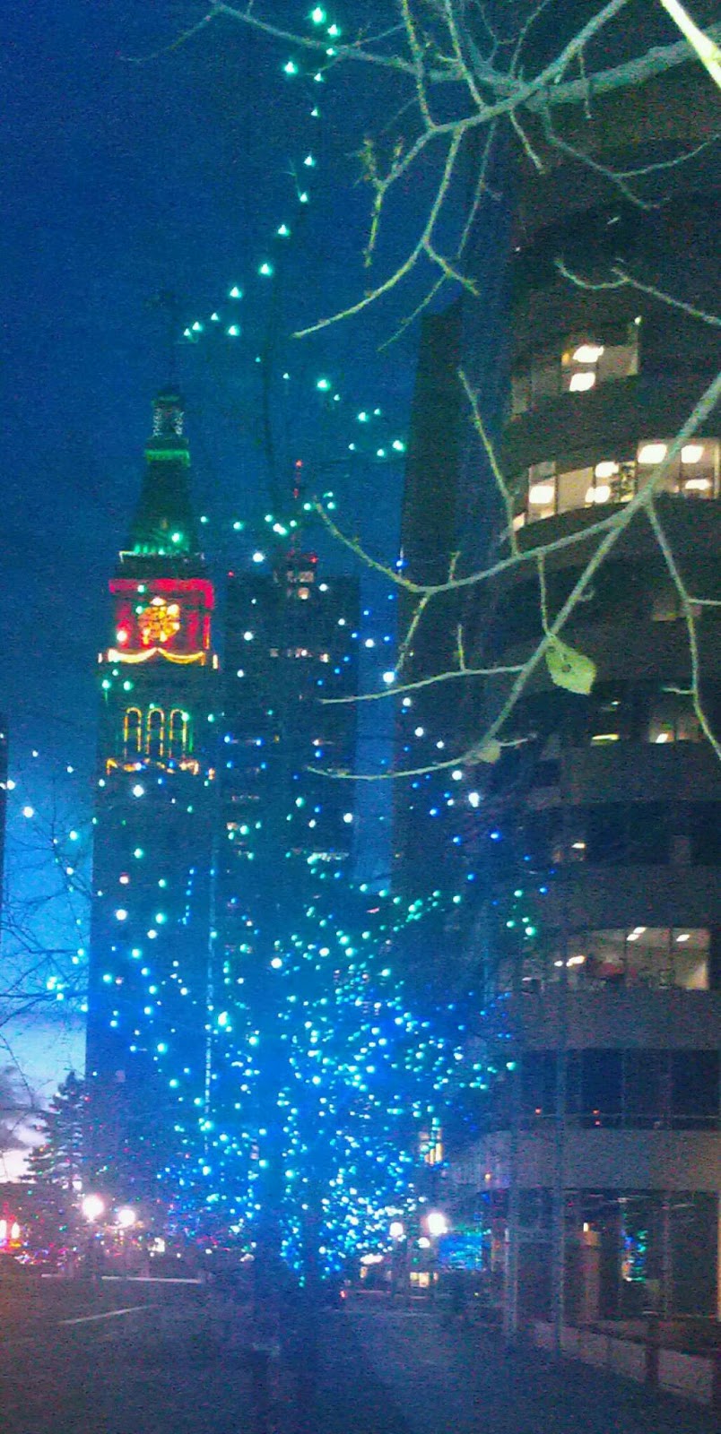 Travels and Other Mullings Downtown Denver holiday lights