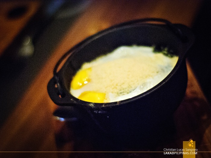 Creamed Spinach with Organic Eggs and Parmesan Cheese at Chops Chicago Steakhouse 