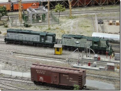 IMG_0400 GP7 #235 & SD9 #450 on the Mount Hood Model Engineers HO-Scale Layout in Portland, Oregon on March 8, 2008
