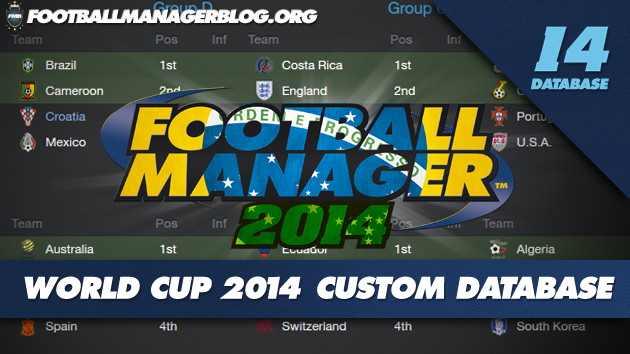 FIFA World Cup 2014 Brazil Custom Database for Football Manager 2014