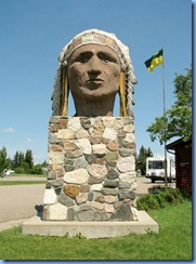 8477 Saskatchewan Trans-Canada Highway 1 Indian Head - Indian Head statue