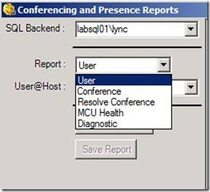 Lync - Snooper - Conf Pres reports