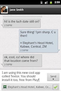 Lastest Textor - SMS with location APK