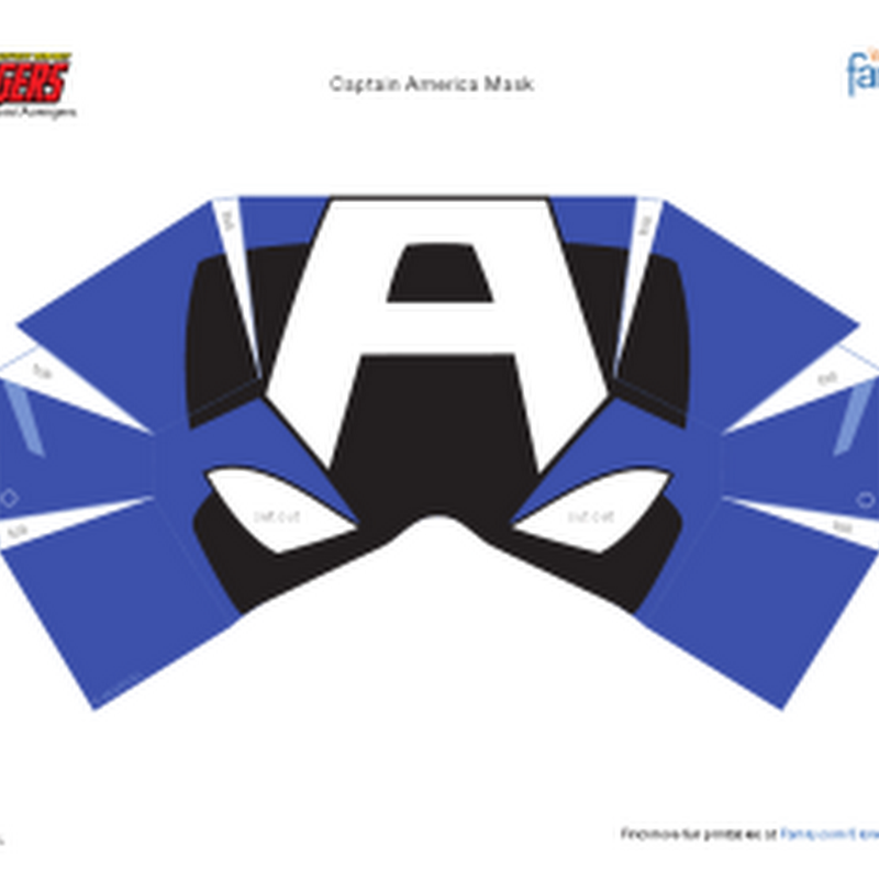 Máscara Capitán América para imprimir