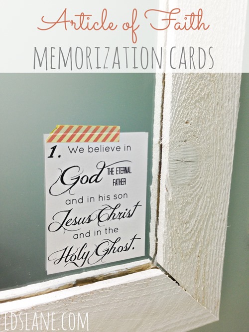 Article of Faith Memorization Cards by ldslane.com