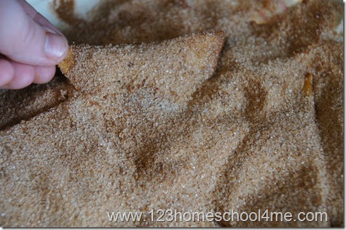 coat chips in cinnamon and sugar coat chips in cinnamon and sugar