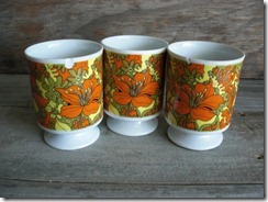 floral vintage mugs cups