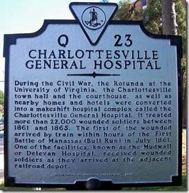 Charlottesville General Hospital, marker Q-23 Charlottesville, VA