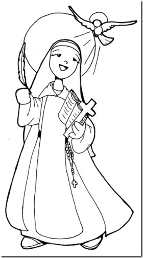 Dibujos de Santa Teresa de Ávila para niños - colorear tus dibujos