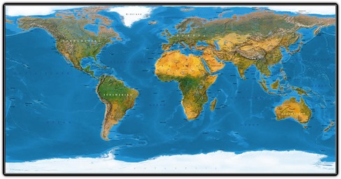Natürliche Weltkarte