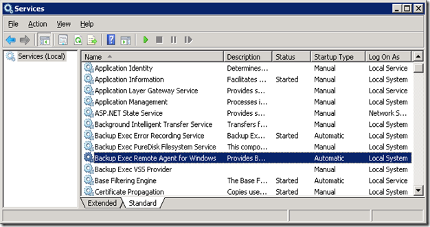 04 Stop Backup Exec Remote Agent for Windows