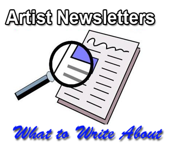 write about artist newsletters
